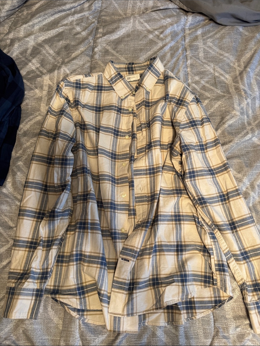 Plaid Button-Up Shirt